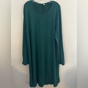 Old Navy Deep Green Long Sleeve Dress